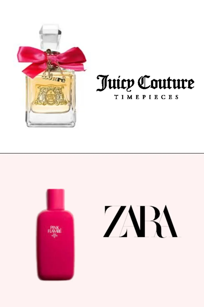Zara pink flambe and juicy couture viva la juicy