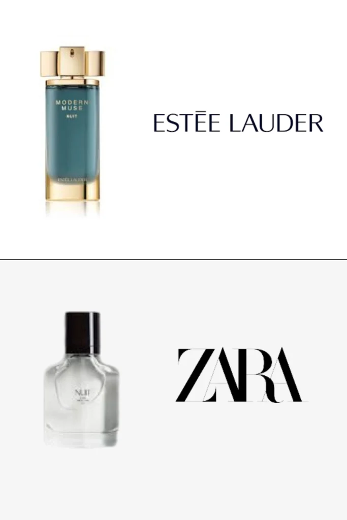 Zara nuit and Estee lauder modern muse nuit