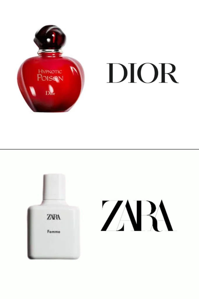 Zara femme and Dior hypnotic poison