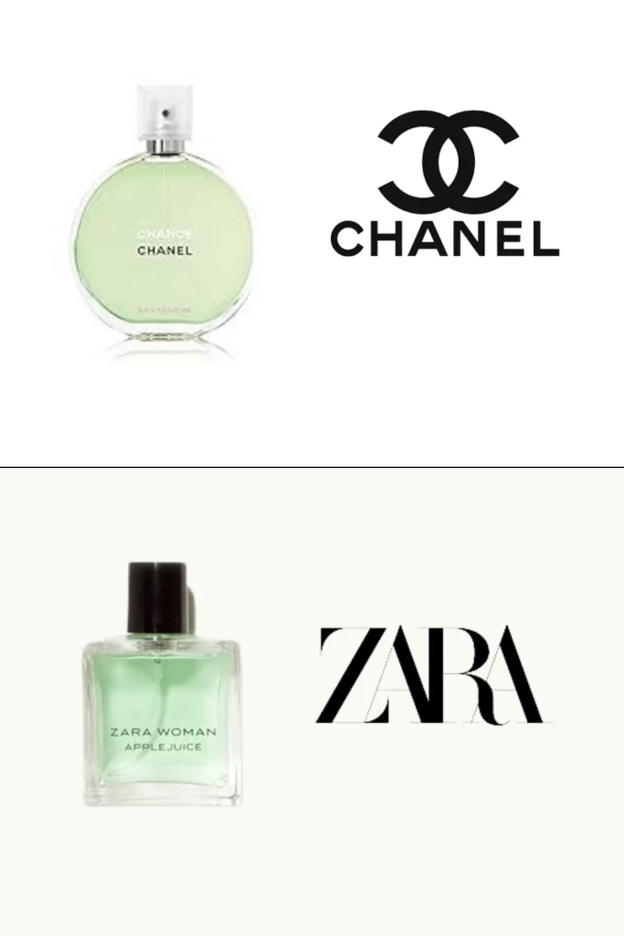 Zara Applejuice v Chanel Chance Eau Tendre