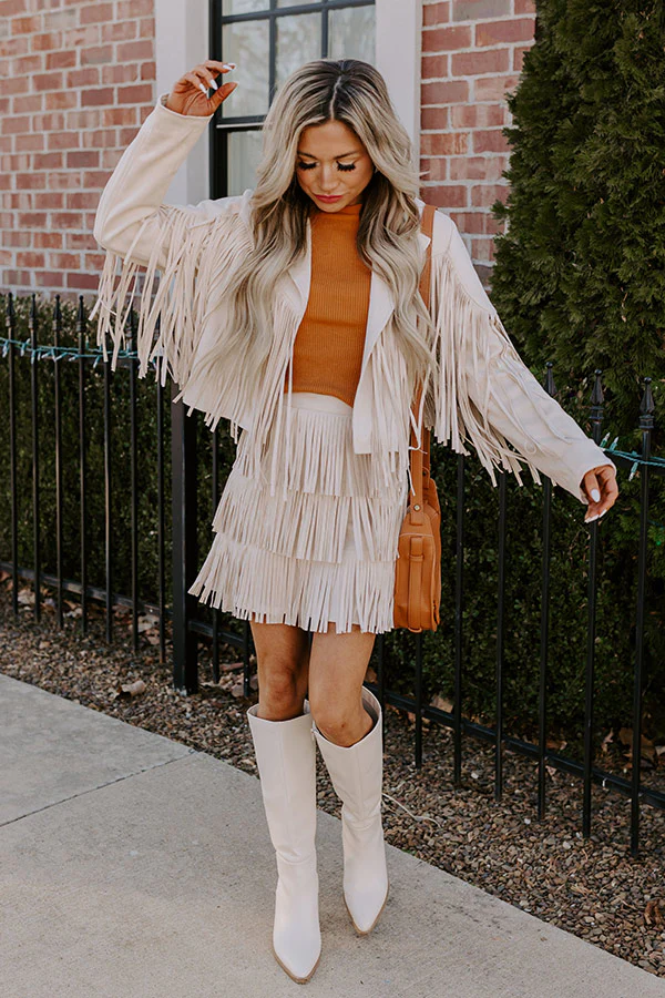 Fringed Jacket & Boho Dress