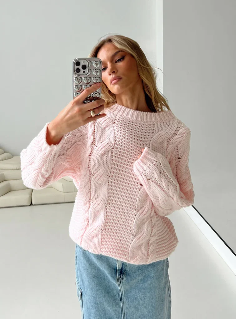 Knit Sweater & Relaxed Jeans