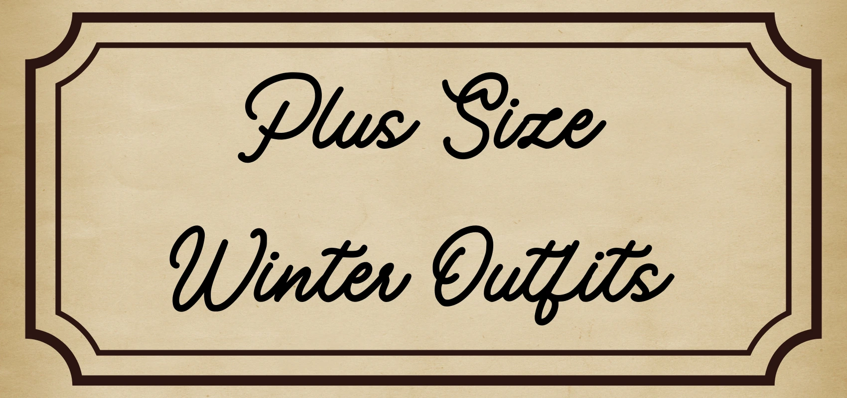 Plus Size Winter Outfits