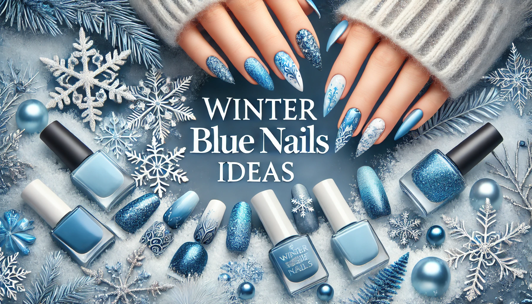 Winter Blue Nails Ideas
