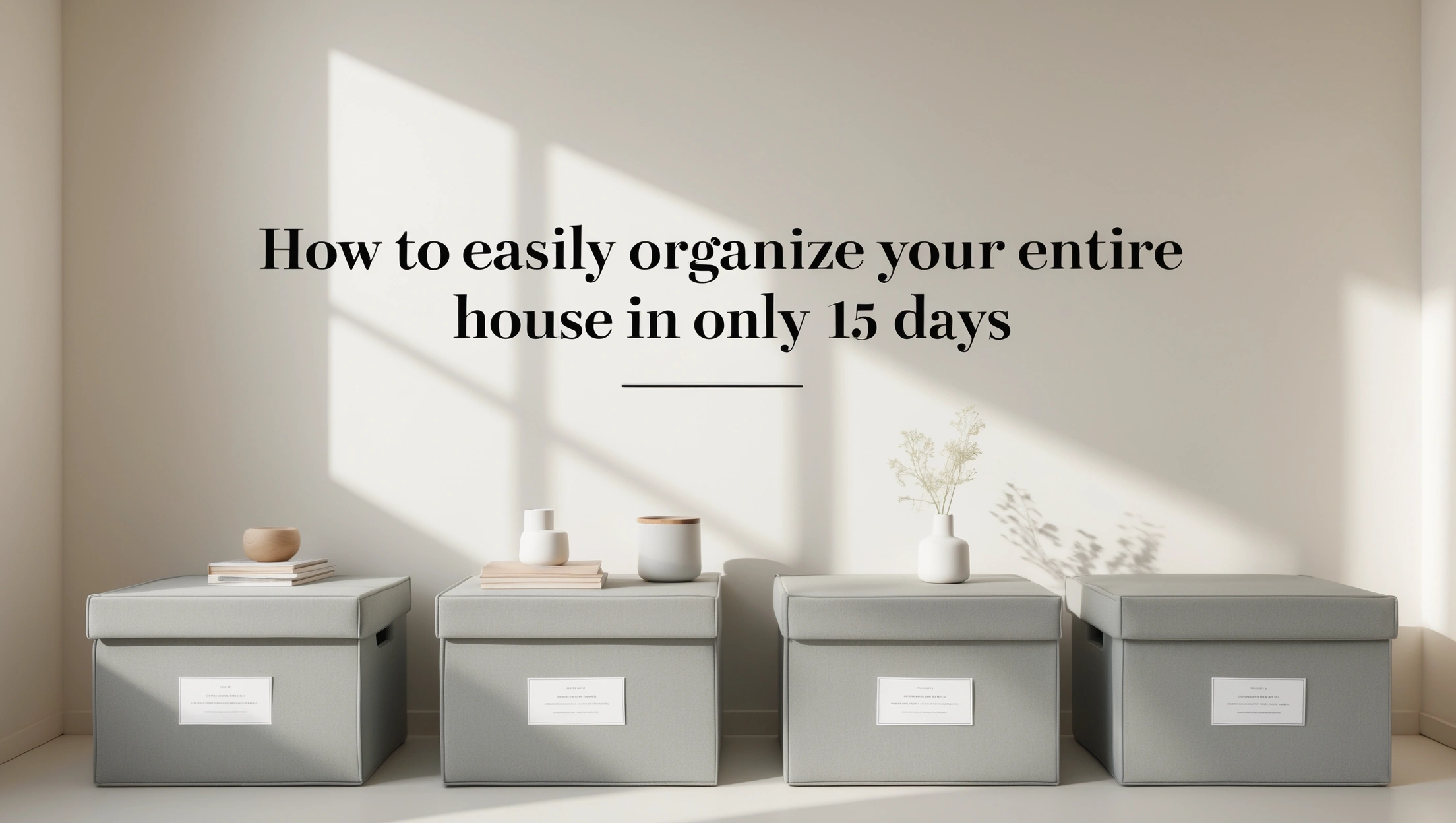How to Easily Organize Your Entire House in Only 15 Days